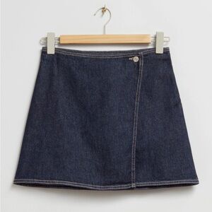 & Other Stories Denim Wrap Skirt